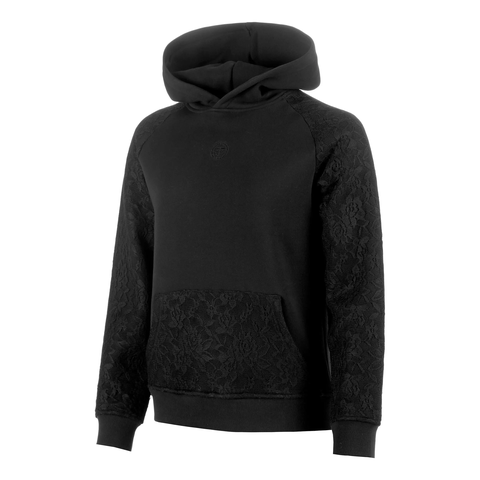 Áo Bidi Badu dài tay thể thao tennis/pickleball nữ Night Flash Lace Hoody Black BB120014-200