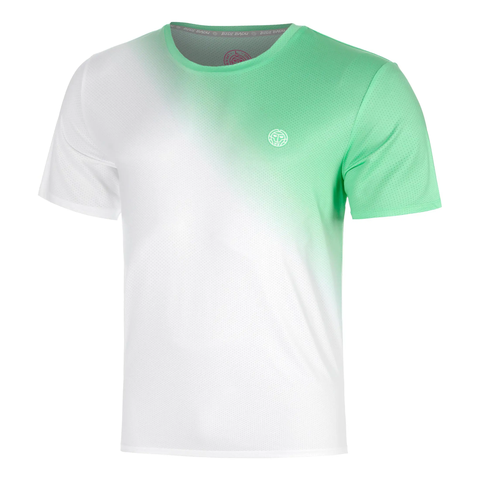 Áo Bidi Badu tay ngắn thể thao tennis/pickleball nam Crew 2.0 Green White BB110019-703