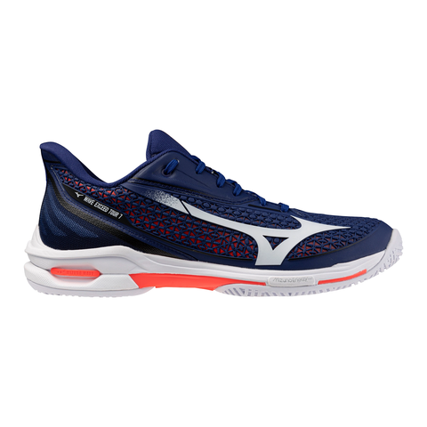 Giày Tennis / Pickleball UNISEX Mizuno Wave Exceed Tour 7 AC Dark Blue/White/Orange