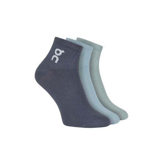 Vớ Thể Thao Unisex On Running Logo Sock Mid 3P ( 3 đôi )