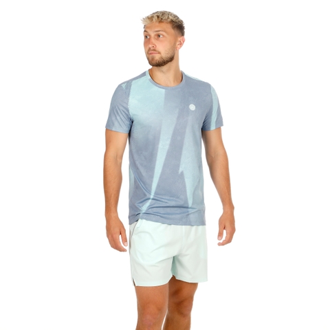 Áo Bidi Badu tay ngắn thể thao tennis/pickleball nam Freeze Out Grey Mint BB110043-8062