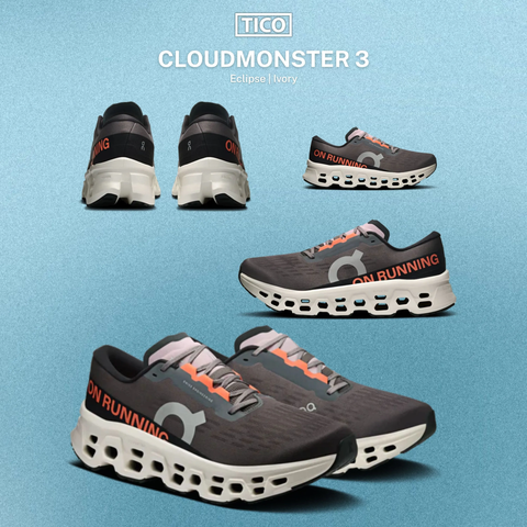 Giày Chạy Bộ Nữ On Running Cloudmonster 3 Eclipse | Ivory