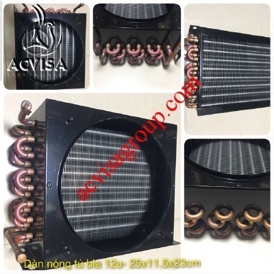 Dàn nóng tủ bia bia ống 9 loại 12U KT25x11.5x23cm