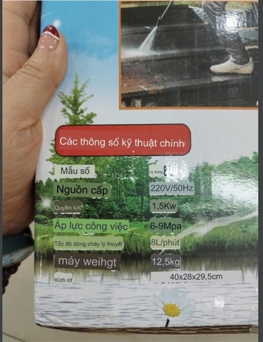 Máy bơm áp lực SU8L có tăng giảm áp ( Dùng cho rửa xe, bảo dưỡng điều hòa màu xanh )