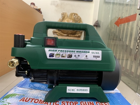 Máy bơm áp lực SU8L có tăng giảm áp ( Dùng cho rửa xe, bảo dưỡng điều hòa màu xanh )