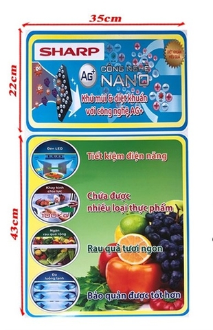 Miếng dán tủ lạnh Sharp