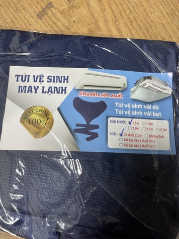 Bạt Bảo Dưỡng Điều Hòa Có Đuôi 1.5M