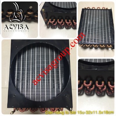 Dàn nóng tủ bia bia ống 9 loại 15U KT32x11.5x28cm