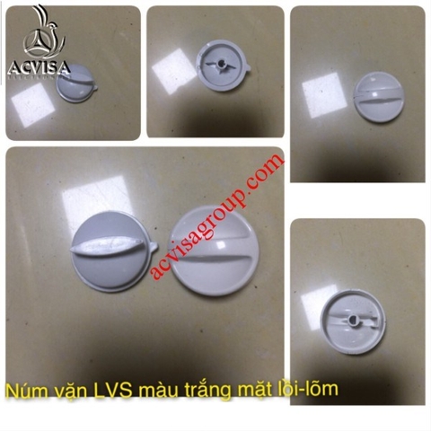 Núm Vặn Lò Vi Sóng Màu Trắng Mặt Lồi