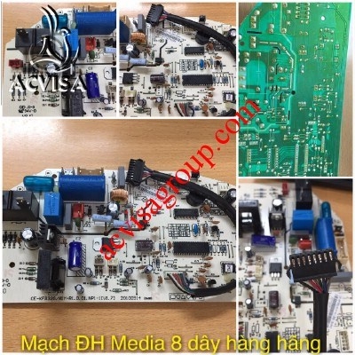 Mạch Điều Hòa Media 8 Dây Hàng Hãng