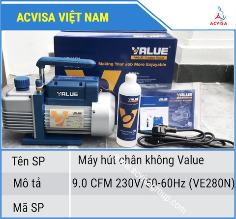 Máy Hút Chân Không Value 9.0CFM Model VE280N
