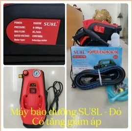Máy bơm áp lực SU8L có tăng giảm áp ( Dùng cho rửa xe, bảo dưỡng điều hòa màu đỏ )