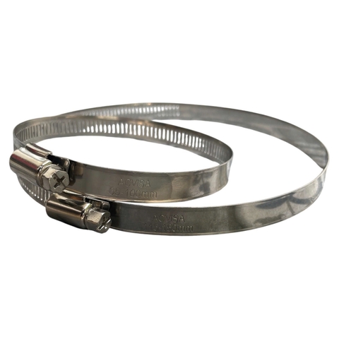 Đai xiết inox kiểu Mỹ phi 90 - 125 ( Bản rộng 12mm)