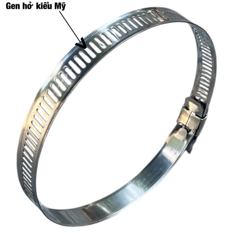 Đai xiết inox kiểu Mỹ phi 115 - 150 ( Bản rộng 12mm)