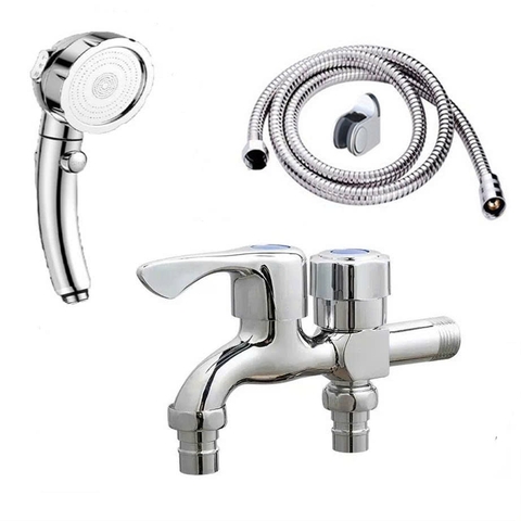 Bộ củ sen tắm lạnh GIORMANI kết hợp bát sen tăng áp có nút tắt mở tiện dụng SL01-VHS16 kèm dây và đế cài