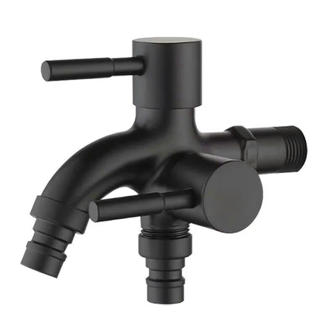 Củ vòi nước đôi, sen tắm lạnh mạ đen cao cấp GIORMANI SL04