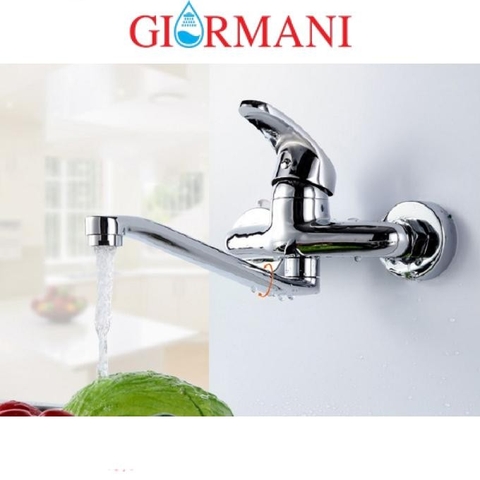 Vòi rửa bát, rửa chén nóng lạnh cắm tường GIORMANI VRB09