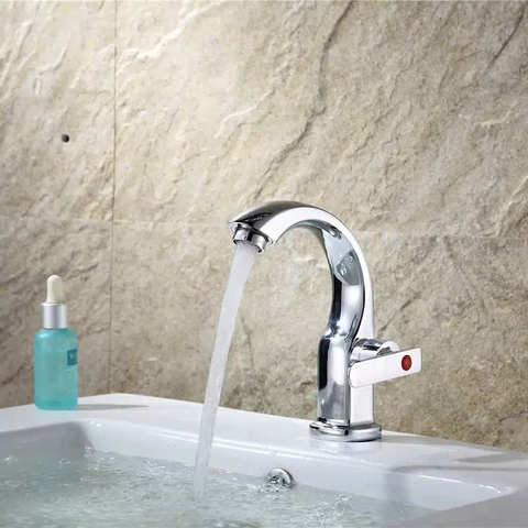 Vòi lavabo, vòi rửa mặt rửa tay lạnh hợp kim đồng cao cấp kèm dây cấp nước inox VL04 - hàng GIORMANI bảo hành 24 tháng
