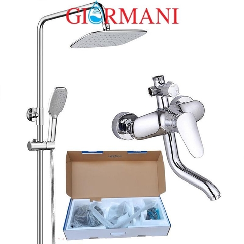 Bộ sen cây tắm nóng hợp kim đồng mạ crom bóng cao cấp GIORMANI SC33