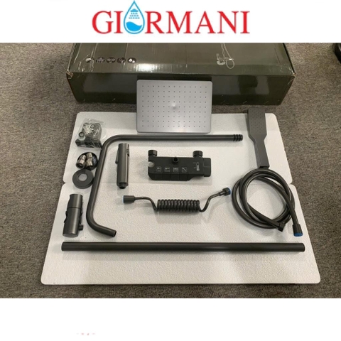 Bộ sen cây tắm phím đàn nóng lạnh mạ màu titan cao cấp GIORMANI SC37