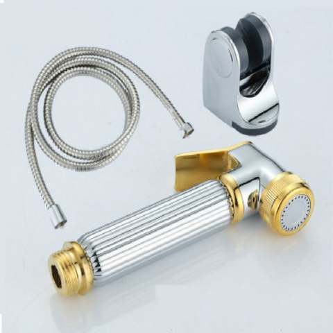 Bộ vòi vòi sịt vệ sinh inox mạ crom vàng trắng cao cấp GIORMANI VS03