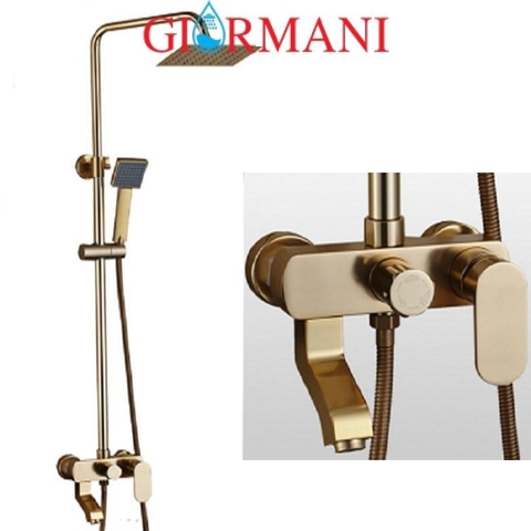 Bộ sen cây tắm nóng lạnh vàng ánh kim cao cấp GIORMANI SC14