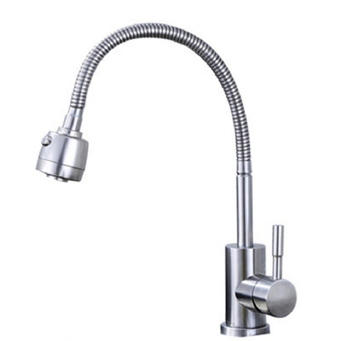 Vòi rửa bát, rửa chén nóng lạnh cần mềm 2 chế độ nước inox 304 GIORMANI VRB16 kèm dây cấp nước inox