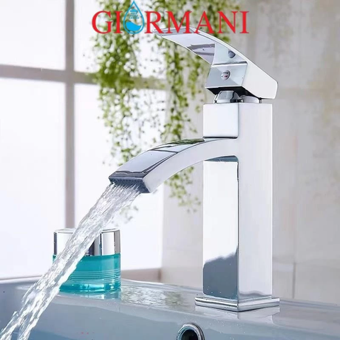 Vòi lavabo, vòi rửa mặt GIORMANI nóng lạnh cao cấp SNL62 kèm đôi dây cấp inox