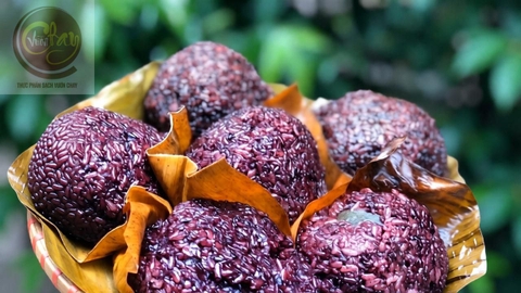 Sét 5 bánh khúc nếp cẩm Vườn Chay