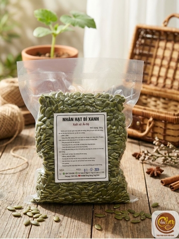 Hạt bí sống Ấn Độ túi 500g