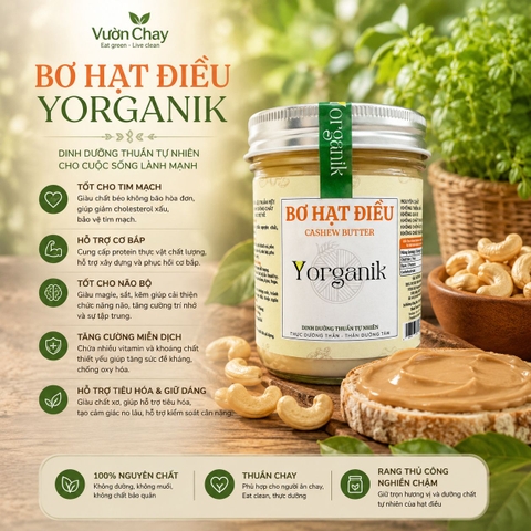 Bơ hạt điều Yorganik 200g
