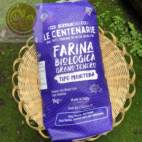 Bột mì trắng Manitoba hữu cơ số 13 LE CENTENARIE 1kg (MẦU TÍM)