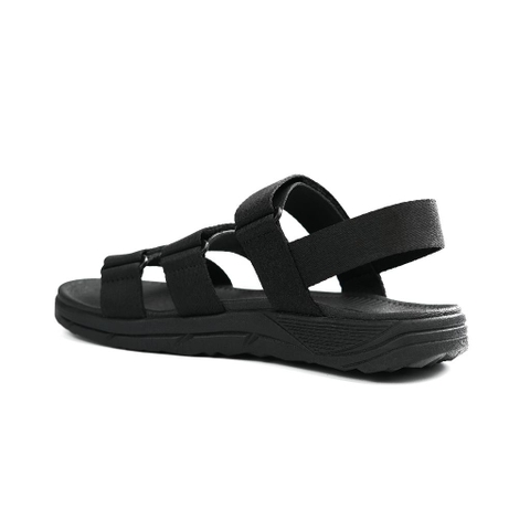[FREESHIP] Giày sandal, dép quai hậu, dép xăng đan nam nữ FACOTA màu ĐEN 3 QUAI DÁN  GLC01 đi học