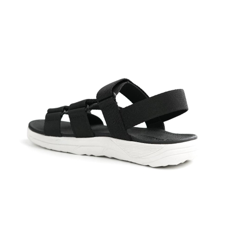 [FREESHIP] Giày sandal, dép quai hậu, dép xăng đan nam nữ FACOTA màu ĐEN TRẮNG 3 QUAI DÁN GLC02 đi học