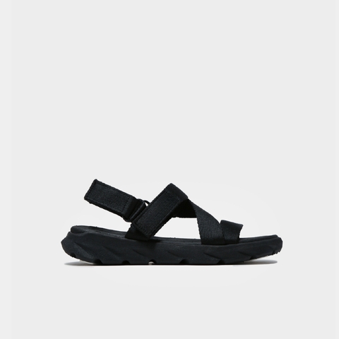 S H O N D O - Giày Dép Sandals Nam Nữ F6 Sport Đen Full - Đi học, đi làm, đi chơi F601