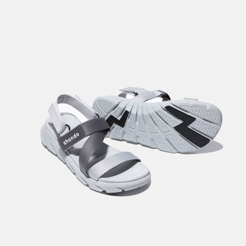 Sandal CHÍNH HÃNG - Giày SHONDO Nam Nữ F6 Xám Phối - Đế Phylon, Quai Tháo Gỡ Tiện Lợi.