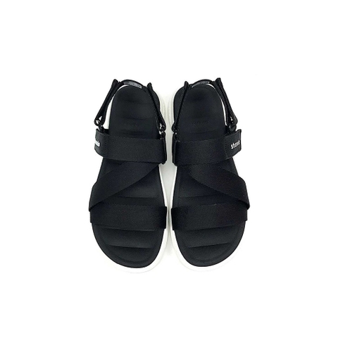 Sandal CHÍNH HÃNG - Giày Sandal SHONDO Dép Quai Hậu Nam Nữ F6 Đen Đế Trắng - Đế Phylon, Quai Tháo Gỡ Tiện Lợi.