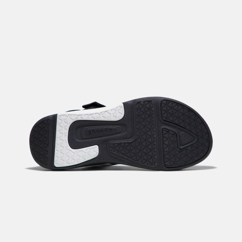 Sandal CHÍNH HÃNG - Giày Sandal SHONDO Dép Quai Hậu Nam Nữ F7 Đen Full- Đế Phylon, Mang Đi Học, Đi Chơi.