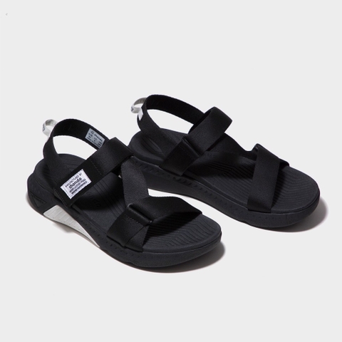 Sandal CHÍNH HÃNG - Giày Sandal SHONDO Dép Quai Hậu Nam Nữ F7 Đen Full- Đế Phylon, Mang Đi Học, Đi Chơi.