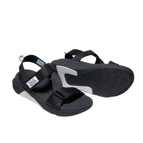 Sandal CHÍNH HÃNG - Giày Sandal SHONDO Dép Quai Hậu Nam Nữ F7 Đen Full- Đế Phylon, Mang Đi Học, Đi Chơi.