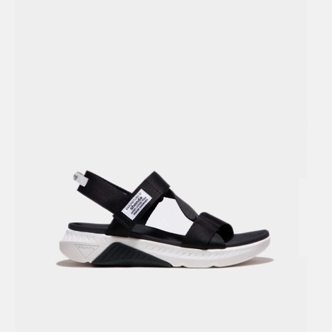Giày Sandal SHONDO Dép Quai Hậu Nam Nữ F7 Đen Đế Trắng - Đế Phylon Đi Học Đi Chơi