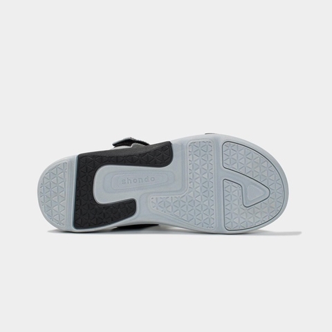 Sandal CHÍNH HÃNG - Giày SHONDO Nam Nữ F7 Xám Phối Đen- Đế Phylon, Quai Tháo Gỡ Tiện Lợi.
