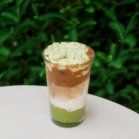 Phê Sữa Cốm Bơ - Young Green Rice Avocado Coffee with Milk