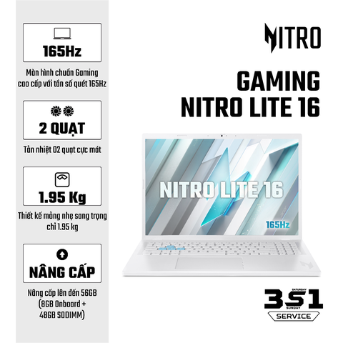Laptop Acer Gaming Nitro Lite 16 NL16-71G-56WQ - NH.D59SV.001