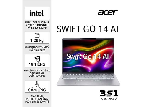 Laptop Acer Swift Go 14 AI SFG14-74T-55HD - NX.JF9SV.001