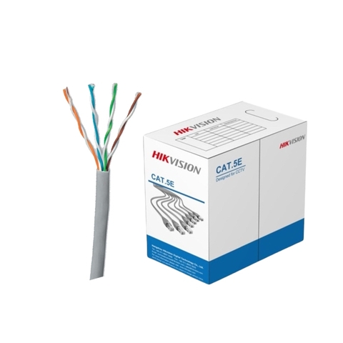 Dây mạng UTP CAT 5E, 305m, điện áp dưới 80v, chưa lắp đầu nối điện.dây cáp mạng bọc nhựa, dùng cho máy tính ; Model DS-1LN5EUEC0; mới 100%; Hiệu HIKVISION