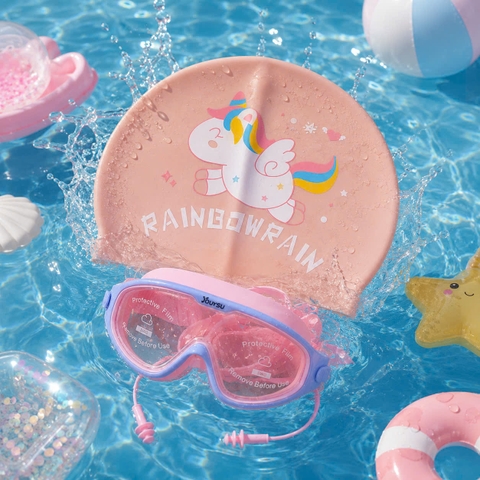 Combo Kính Youyou Hồng Xanh + Nón Pony Rainbowrain