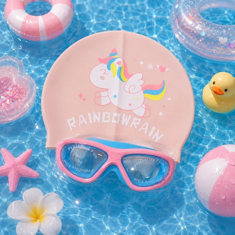 Combo Kính Youyou MM Hồng Xanh + Nón Pony Rainbowrain