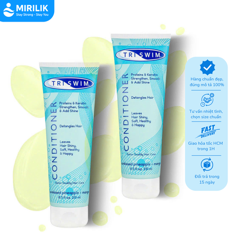 Dầu Xả Cho Người Đi Bơi TRISWIM 251 ml (Mỹ) Loại Bỏ Clo, Làm mượt tóc, bảo vệ màu tóc - Mirilik