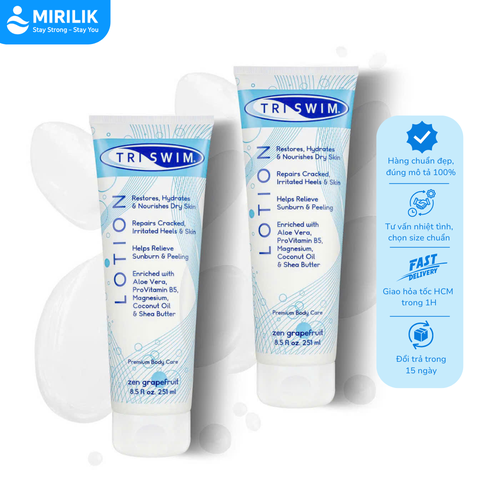 Sữa dưỡng da TRISWIM chuyên dùng đi bơi làm mềm mịn da bảo vệ da chăm sóc da người bơi lội MIRILIK